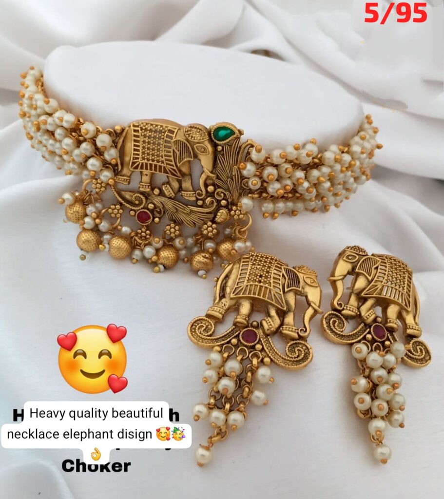 Elephant design choker